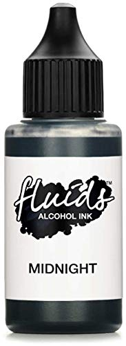 30ml Fluids Alcohol Ink MIDNIGHT, Alkohol Ink, Alkoholtinte für Fluid Art, Resin Art und Epoxidharz, schwarz