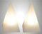 Trango 2er Set 7231L IP65 Leucht-Figur *PYRAMIDE* inkl. je 1x 7 Watt E27 LED Leuchtmittel, Gartenlampe in weiß 60cm hoch inkl. ca. 5 Meter Zuleitungskabel, Wegbeleuchtung, Außenleuchte, Gartenstrahler