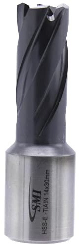 SMI HSS TiAlN Kernbohrer 14 mm Drm. Schnitttiefe 30 mm, Aufnahme 19 mm Weldonschaft