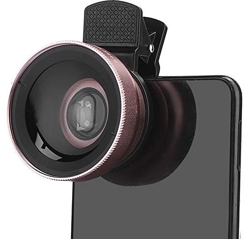 VBESTLIFE Lente de teléfono Profesional, Lente súper Gran Angular y Macro 0.45X, Lente de teléfono móvil 2 en 1, para teléfonos Inteligentes/tabletas