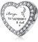 NINGAN I Love Family Charm si adatta Charms Bracelet 925 Sterling Silver Love Heart Charm - Festa della mamma compleanno gioielli regalo per le donne