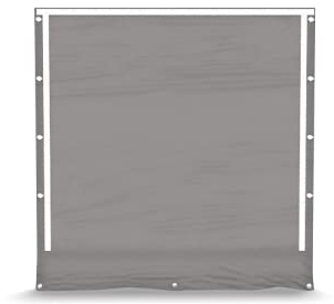 DAS COMPANY Seitenwand PVC 2x2m 4 Stck. Volle Wand Feuerfest 620g/m² Grau - Pavillon - Plane Wasserdicht - Zeltgarage - Faltpavillon - Gartenpavillon - Lagerzelt - Gartenzelt - Pavillon - Gartenhaus
