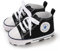 SIFANGPING Zapatos de Primeros Pasos niños Zapatos de Lona para niños Suela Blanda Zapatos de Lona Transpirables y Antideslizantes Ligeros para bebé 18 EU Negro