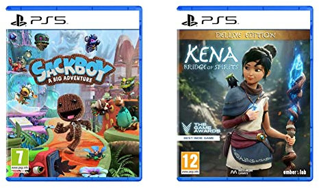 Sackboy : A Big Adventure sur PS5, Jeu de plateforme et d'aventure 3D, Edition Standard, 1 à 4 joueurs, Version physique, En français, Pour PlayStation 5 & Kena Bridge of Spirits L'edition Deluxe