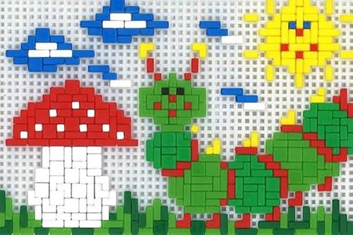 stickit Mini Stecksystem Raupe mit Fliegenpilz ca. 700 Teile Nr. 42285