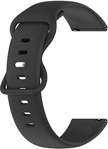 Alienwork Bracelet de Montre Bracelet en Silicone Noir Barre à Ressort à Dégagement Rapide Silicone Léger Doux Imperméable