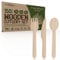JFA Supplies 150PCS Disposable Wooden Cutlery Set, 50x Forks, 50x Knives, 50x Spoons, Biodegradable, Party, Parties, Picnics