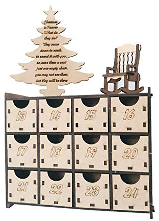 TianWlio Schmuck, dekorativer Countdown-Kalender, Schrank, Ornamente, Geschenk, Pralinenschachtel, Dekoration und Aufhänger Schmuck Adventskalender 2022 Weihnachtskalender (Multicolor, One Size)