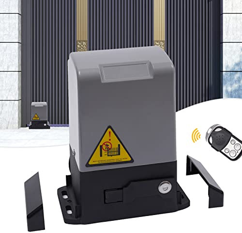 Apri porta scorrevole elettrico 370 W 600 kg telecomando porta garage cancello scorrevole con 2 telecomandi
