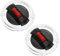 YINETTECH 1 Paar Helmschildschloss Motorradhelm Visierclip Linsen Drehschalter Kompatibel mit LS2 Helmlinsen FF370 FF396 FF394 FF358 FF386 FF387 FF310 OF569 OF578