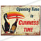 Guinness Time Logo Tin Metal Bar Sign Father's Day Hanging Kitchen Wall Plaque Kitchen Garden Shed Garage Retro Vintage UK Large (27cm x 18cm) #MS135-L