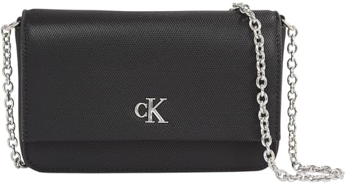 Calvin Klein Jeans Damen Umhängetasche Minimal Monogram Klein, Schwarz (Black), Einheitsgröße