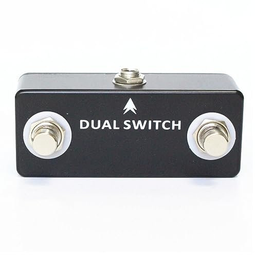 Dual Fußschalter Pedal Für Gitarre Effektpedal, Dual Switch Pedal für Gitarre Effektpedal Dual Switch Gitarre Effektpedal Fußschalter True Bypass Vollmetall