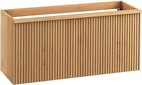 Ben Linea Waschbeckenunterschrank 120x45x55 cm Vormontiert - Eiche Natur - Unterschränke fürs Bad, Unterschrank, Waschtischunterschrank, Badezimmerschrank