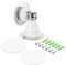 uxcell Magnetic Door Stopper, Stainless Steel Magnets Door Stops Catch, Floor Door Holder with Self Adhesive and Screw Mount, White