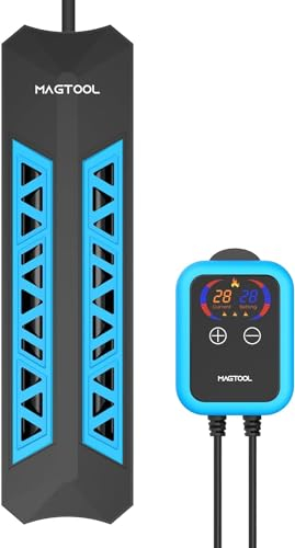 MagTool Chauffage d'aquarium 100 to 1500 W, Chauffe-Eau Submersible pour Aquarium avec Protection Contre La Surchauffe Et Arrêt Automatique. Régulateur Numérique pour Eau Douce Et Eau Salée
