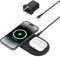 Belkin BoostCharge Pro 2-in-1 Wireless Charging Pad with Magnetic Qi2 15W, Fast Charging iPhone Wireless Charger Compatible with iPhone 16/15/14 Series, AirPods, MagSafe Enabled Devices - Black