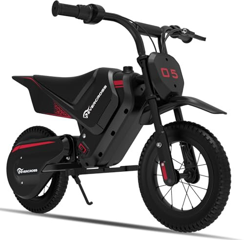 EVERCROSS EV05M Elektromotorrad Kinder, 150W Elektromotorrad, 8/16 km/h Geschwindigkeitsmodus & 10 km Langstrecken-Elektromotorrad, 12'' Moto Cross für Kinder von 3-12 Jahren