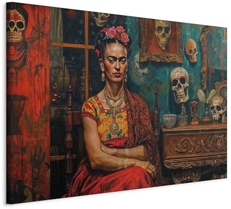 murando - Leinwandbild Reproduktion der Frau, 120x80 cm, 1-teilig, modern | Hochwertige Leinwand, sofort aufhängbar, ideal fürs Wohn- oder Schlafzimmer, wasserfest und lichtecht, langlebig, stilvoll