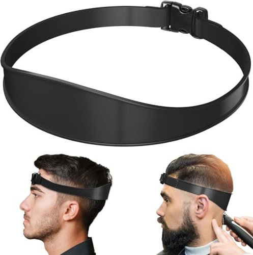 KSJEHW Guide de Coupe de Cheveux réglable - Outil Professionnel de Coupe de Cheveux - pour Les Coupes de Cheveux - Cou Droit - Portable - Facile à Utiliser - Noir