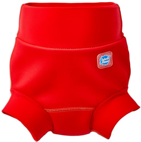 Splash About Happy Nappy pañal de natación reutilizable, Red, 12-24 Meses