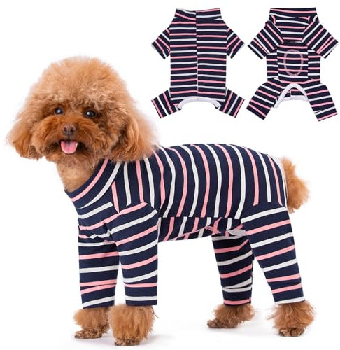 Axcimond Dog Recovery Suit Long Sleeve Bodysuit After Surgery Medical Pet Shirt Dog Onesie Protect Wound Surgical Suit for Male/Female Dogs Surgery Recovery Suits Puppy Pajamas for Small Medium Dogs