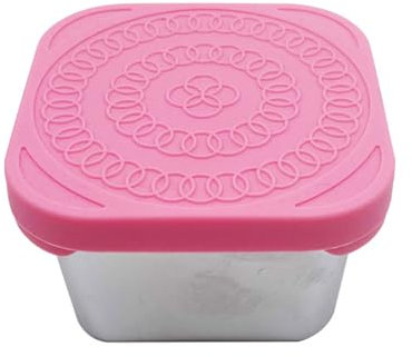 GMBYLBY Recipientes cuadrados de acero inoxidable para alimentos, caja de almacenamiento de alimentos para niños, adecuada para alimentos básicos, frutas, tapa de silicona, caja de contenedores