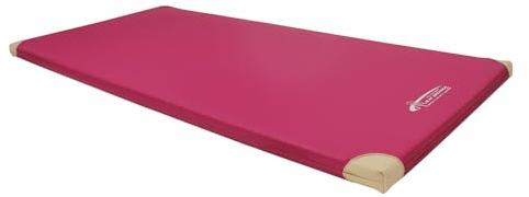 Grevinga® | Spiel- und Turnmatte | KIMA | (RG 22 - sehr weich) | mit Lederecken | 200x100x6cm | versch. Farben | (Pink)