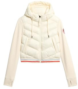 Superdry Damen Storm Fuji Hybrid Bomberjacke mit Kapuze