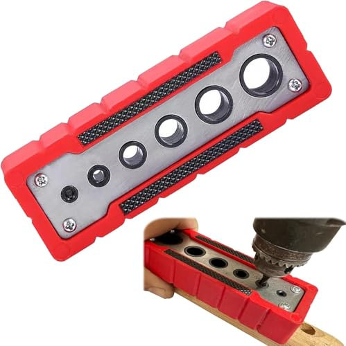 Drill Guide Drill Hole Locator Drill Alignment Tool Drilling Locator Drill Accessories and Tool Aligners Devices Hole Puncher Drill Hole Position Light Locator for Electric Drill (RED)