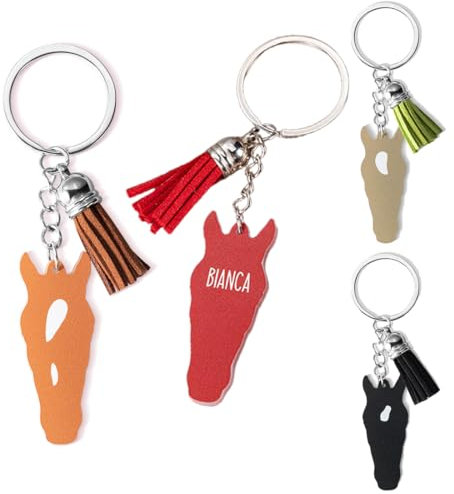 Porte-Clés Cheval Personnalisé | Porte-Clés Silhouette De Tête De Cheval | Porte-Clés Découpe De Tête De Cheval | Porte-Clés Cheval En Macramé