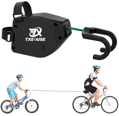 Txeouse Abschleppseil Fahrrad Kinder, 2.5M Einziehbarer Eltern Kind Zugseil Abschleppseil Traktionsseil, Fahrrad Zugsystem Tragfähigkeit 500 lbs, Fahrrad Abschleppseil für Kinder MTB Bike