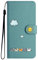 Nbziyoo Lovely Cats Phone Case for iPhone 13 Pro,Cute Cats/Sun Flip Wallet Case with Card Slots, Premium Magnetic PU Leather Cover for iPhone 13 Pro,Green