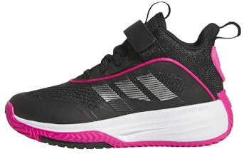 adidas OWNTHEGAME 3.0 Shoes, Scarpe da Basket Unisex-Bambini, Core Black/Iron Met./Shock Pink, 38 2/3 EU