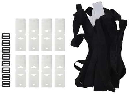 Solar Cover Straps, Pool Cover Reel with 8 Buckles Adjustable Length Pool Cover Reel Strap, Solar Blanket Reel Strap, Pool Cover Roller Strap Kit Solar Pool Cover for Swimming Pool