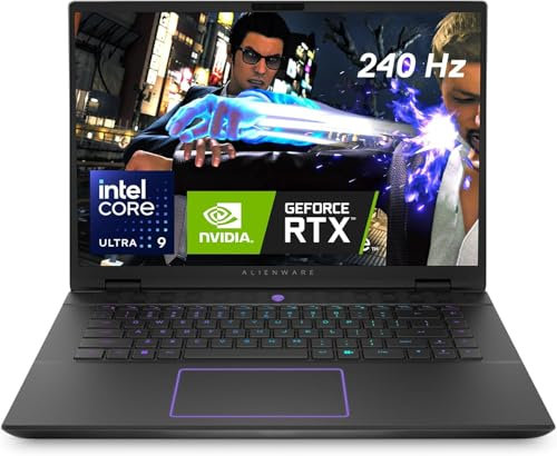 Alienware m16 R2 Gaming Laptop 16 QHD+ (2560 x 1600) 240Hz Display, Intel Core Ultra 9 Processor 185H, NVIDIA GeForce RTX 4070, 32GB RAM, 1TB SSD, Windows 11 Home, English Backlit Keyboard (Renewed)