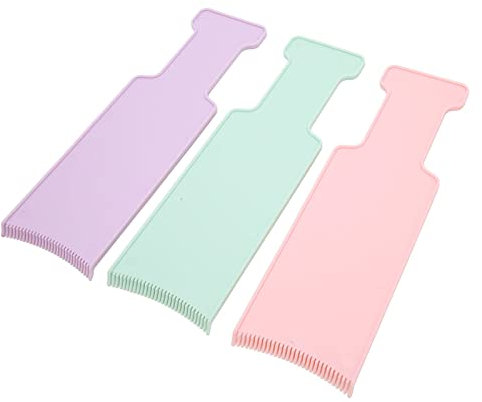 Juego de Paletas Destacado de Balayage Premium - Kit Tinte Aluminio 3 Colores para Lejía y Coloración Cabello - Tablero Ergonómico con Dientes para Salón y Uso del Hogar