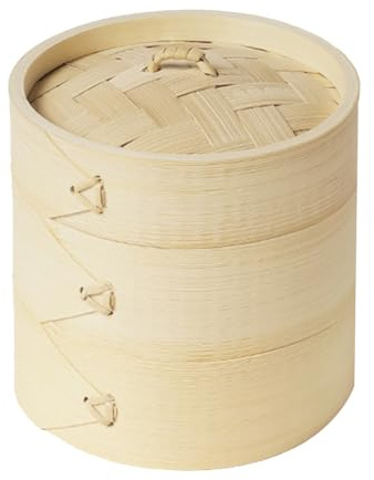 CAIONPLE Vaporiera in legno di bambù per esterni, ciotola da , per cucina, barbecue, taglia M