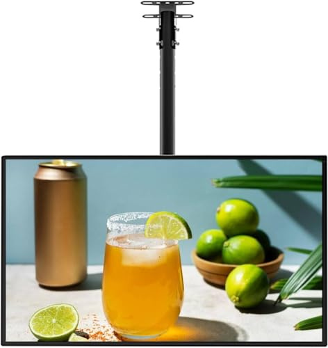 Ruiseawing Vielseitige LED-Menüanzeige-Leuchtbox und kommerzielle Digitale Beschilderung, schlanke LED-Leuchtbox mit Klapprahmen, TV-Werbetafel für an der Wand montierte 3D-Menütafeln, 40 × 60 cm