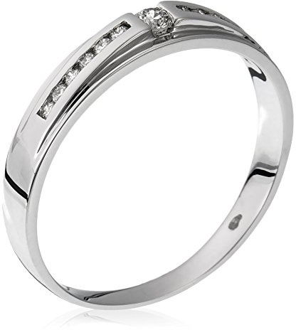 Orphelia Damen-Ring Gold & Diamond Collection 750 Weißgold rhodiniert Diamant (0.19 ct) weiß Rundschliff - RD-3371/50
