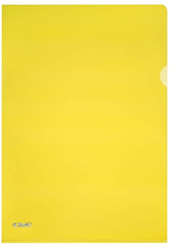Herlitz 50009121 Aktenhülle A4 Pyramide, gelb, 10 Stück im Polybeutel