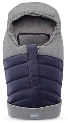 Inglesina Thermischer Winterfußsack, Blau, Warm für die Wiege, Wasserdichtes Gewebe, Weiches und Warmes Innenfutter, 42 x 77 cm