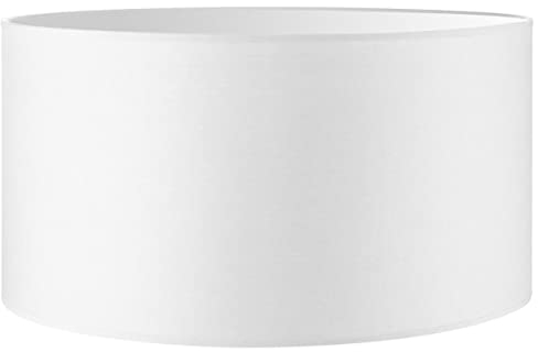 Home Sweet Home Moderno Pantalla Bling | cilindro | 50/50/25cm | Blanco | Pantalla de lámpara de tela de algodón | para casquillo de lámpara E27 | probado RoHS | para lámpara colgante