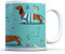 Mug en teckel bleu mignon – Saucisse Chien Chiot Tasse Cuisine Anniversaire Bureau Fun Cadeau #14806