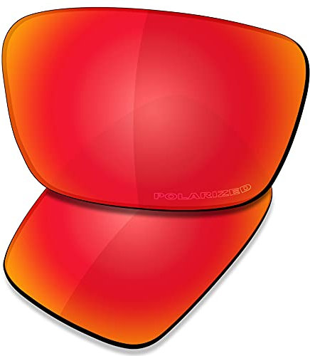 Saucer Premium Replacement Lenses for Oakley Fuel Cell OO9096 Sunglasses High Defense - Fire Red Polarized