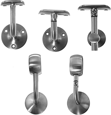 Edelstahl Handlaufträger Geländer Handlaufhalter Wandträger mit/ohne Gelenk Ø42, Modell:WT21 Träger + Ring mit Gelenk