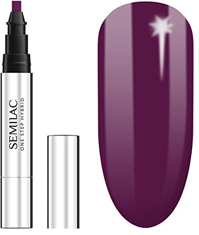 Semilac One Step UV Nagellack 3in1 in Stift-Form Burgund Farb S780 Plum Wine 3 ml Innovativ UV LED Farblack Nail Polish Ideal für zu Hause und Professionelle Maniküre