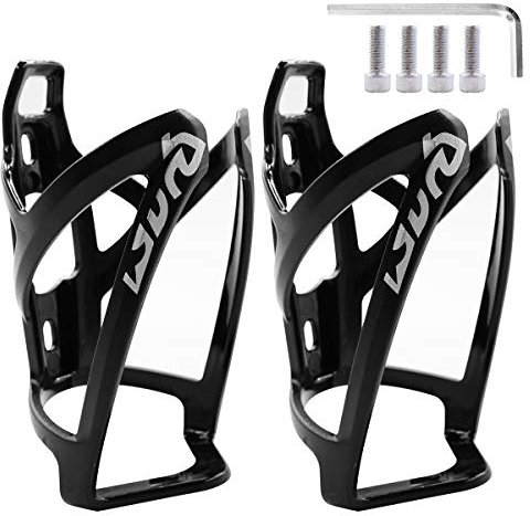 2-Pack Bike Water Bottle Cage Bicycle Water Bottle Holder Lightweight & Strong Bicyle Mount for Road & Mountain Bikes with Screws Spanner