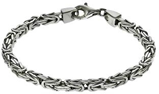 Zeeme Basic Unisex Armband 925/- Sterling Silber Glänzend weiß 315260014