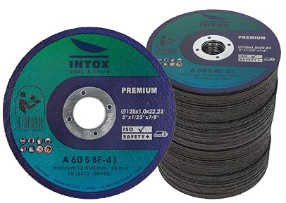 INTOX Trennscheiben 125mm x 1,0mm 100 Stück Inox Flexscheibe für Metall Stahl und Edelstahl